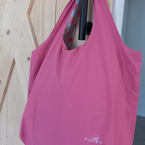 Poppy összecsukható bevásárlótáska / lazac pöttyös - táska & tok - bevásárlás & shopper táska - shopper, textiltáska, szatyor - Meska.hu