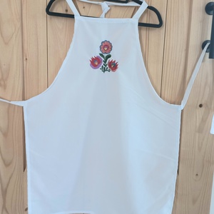 Hímzett kötény-matyó csokor - otthon & életmód - konyhafelszerelés, tálalás - konyhai textil - kötény - Meska.hu