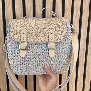 Horgolt crossbody , Táska & Tok, Kézitáska & válltáska, Vállon átvethető táska, Horgolás, MESKA