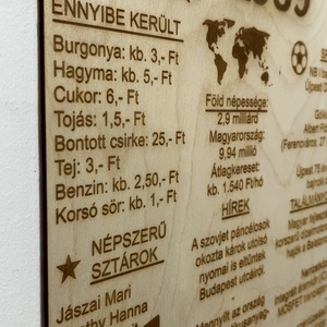 Egyedi Gravírozott Fa Emléktábla  Személyre Szabható Évszámmal - otthon & életmód - dekoráció - kép & falikép - táblakép - Meska.hu