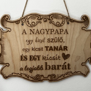 Gravírozott fa tábla  Nagypapa idézettel, Otthon & Életmód, Dekoráció, Kép & Falikép, Táblakép, Gravírozás, pirográfia, MESKA
