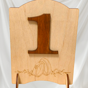 Esküvői Asztalszám Tábla � Rusztikus Fa, Gravírozott Gyűrű Motívummal (1-től 20-ig választható) - Meska.hu