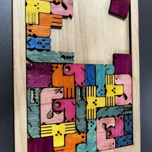 Állatos Tetrisz fa játék � logikai kihívás gyerekeknek, Játék & Sport, Készségfejlesztő és Logikai játék, Szín és formaválogató játékok, Gravírozás, pirográfia, MESKA