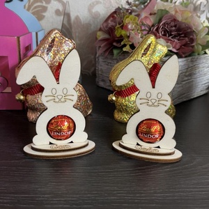 Egyedi neves húsvéti nyuszi Lindt csokival � névre szóló ünnepi dekoráció, Otthon & Életmód, Dekoráció, Húsvéti asztaldíszek, , MESKA