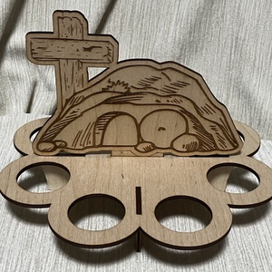 Húsvéti fa tojásállvány Üres sír motívummal � szakrális asztali dekoráció - otthon & életmód - dekoráció - húsvéti asztaldíszek - Meska.hu