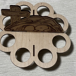 Húsvéti fa tojásállvány Üres sír motívummal � szakrális asztali dekoráció - otthon & életmód - dekoráció - húsvéti asztaldíszek - Meska.hu