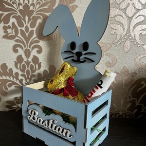 Egyedi neves húsvéti fa csokikosár � személyre szabott édességgyűjtő - otthon & életmód - dekoráció - húsvéti asztaldíszek - Meska.hu