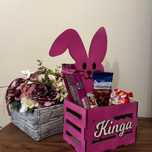 Egyedi neves húsvéti fa csokikosár � személyre szabott édességgyűjtő - otthon & életmód - dekoráció - húsvéti asztaldíszek - Meska.hu