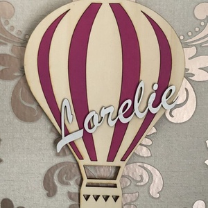 Névre szóló színes hőlégballon � mesés fa fali dekoráció gyerekszobába, Otthon & Életmód, Dekoráció, Fali és függő dekoráció, Falra akasztható dekor, , MESKA