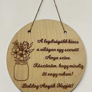 Végtelen Szeretet Gravírozott Fa Kör Falikép � Anyák Napi Ajándék Édesanyáknak, Otthon & Életmód, Dekoráció, Fali és függő dekoráció, Falra akasztható dekor, , MESKA