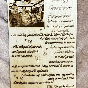 Egyedi Fényképes Gravírozott Fa Tábla � Csodálatos Anyukánk � A4 Méret, Otthon & Életmód, Dekoráció, Kép & Falikép, Fából készült kép, , MESKA