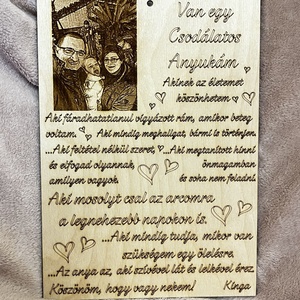 Van egy csodálatos Anyukám � Egyedi Fényképes Gravírozott Fa Tábla (A4), Otthon & Életmód, Dekoráció, Kép & Falikép, Fából készült kép, , MESKA