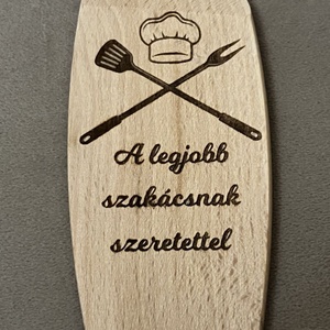 A legjobb szakácsnak � Gravírozott Fa Fakanál � Konyhai Dekoráció és Ajándék, Otthon & Életmód, Konyhafelszerelés, tálalás, Sütés, főzés, Fakanál & Fakanáltartó, , MESKA