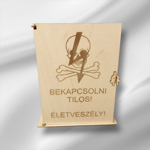 Egyedi italos ajándékdoboz villanyóra szekrény stílusban � gravírozott bortartó borhoz, férfiaknak, villanyszerelőnek - otthon & életmód - konyhafelszerelés, tálalás - tálalás - bortartó - Meska.hu