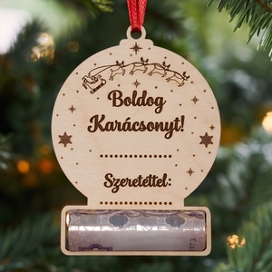 Kitölthető Fa Karácsonyi Pénzátadó Gömbdísz Fenyőfára � Saját Kézírással Személyre Szabható Gravírozott Fa Ajándékkísérő - Meska.hu
