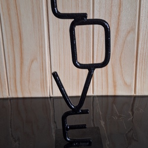 LOVE szobor  kézzel készült dísztárgy - művészet - szobor - fém - Meska.hu