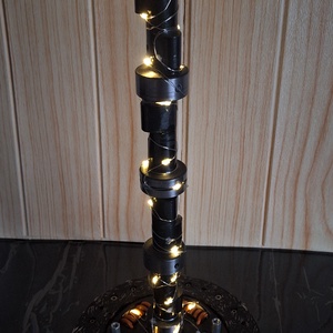 Hangulatvilágítás lámpa Lada vezérműtengelyből és kuplungtárcsából, Otthon & Életmód, Lámpa, Asztali lámpa, Fémmegmunkálás, MESKA