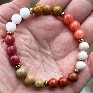 Vegyes ásvány karkötő - Meska.hu