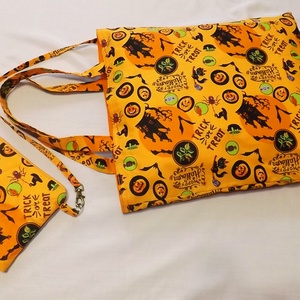 Minden nap Halloween, ünnepi mintájú szatyor - Kis méret - otthon & életmód - dekoráció - halloween - halloweeni jelmez és kiegészítők - Meska.hu