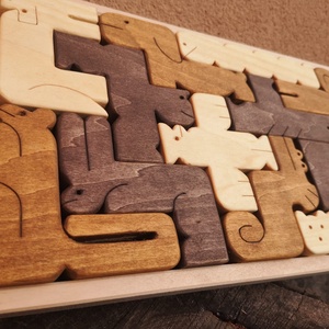Állatos puzzle tömörfából - játék & sport - készségfejlesztő és logikai játék - montessori szivárvány, waldorf játékok - Meska.hu