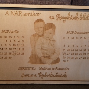 A nap, amikor az Anyukánk lettél tábla - otthon & életmód - dekoráció - kép & falikép - fából készült kép - Meska.hu