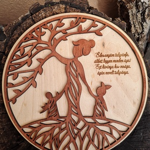 Anyáknapi dísz, Otthon & Életmód, Dekoráció, Kép & Falikép, Fából készült kép, Gravírozás, pirográfia, MESKA