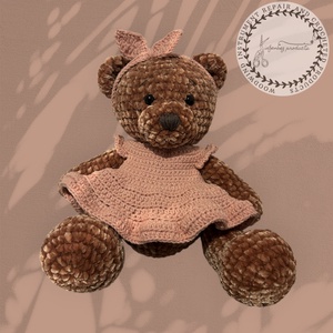 Horgolt pihe-puha mackó ruhában, Játék & Sport, Plüssállat & Játékfigura, Maci, Horgolás, MESKA