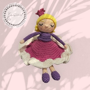 Horgolt szundi hercegnő , Baba - mama, Baba játékok, Szundikendő, alvóka, Horgolás, Varrás, MESKA