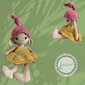 Horgolt manó lány, Játék & Sport, Plüssállat & Játékfigura, Manó, Horgolás, Varrás, MESKA