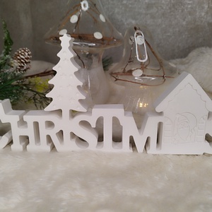 Christmas felirat tábla  - karácsony - adventi díszek - adventi asztaldísz - Meska.hu