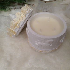 Illatgyertya  - karácsony - karácsonyi lakásdekoráció - karácsonyi illatgyertya, mécses - Meska.hu