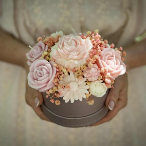 Virággyertya box  - kellékek & szerszámok - dekorációs kellékek - dekorációs gyertya - Meska.hu