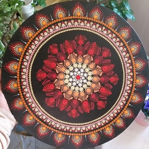 Változás mandala, Művészet, Festmény, Akril, Festészet, Festett tárgyak, MESKA