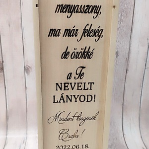 Szülőköszöntő bortartó - esküvő - emlék & ajándék - szülőköszöntő ajándék - Meska.hu