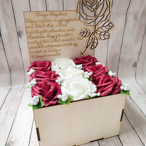 Szülőköszöntő box 1., Esküvő, Emlék & Ajándék, Szülőköszöntő ajándék, Gravírozás, pirográfia, Virágkötés, MESKA