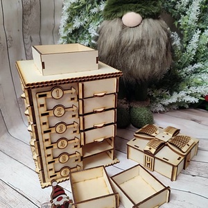 Adventi kalendárium -torony forma - karácsony - adventi díszek - adventi naptár - Meska.hu Adventi kalendárium -torony forma - karácsony - adventi díszek - adventi naptár - Meska.hu