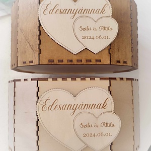 Szülőköszöntő Ovális vagy kör alakú box - esküvő - emlék & ajándék - szülőköszöntő ajándék - Meska.hu