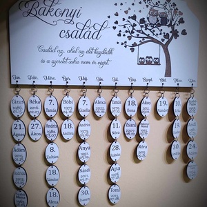Családi ünnepeink tábla - Meska.hu