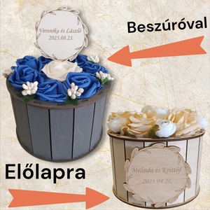 Szülőköszöntő virágbox - esküvő - emlék & ajándék - szülőköszöntő ajándék - Meska.hu