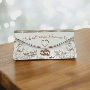 Esküvői pénzátadó boríték formájú box, Esküvő, Emlék & Ajándék, Nászajándék, Esküvői pénzátadó doboz, Famegmunkálás, MESKA