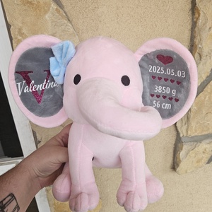 Emlékőrző plüss elefánt , Baba - mama, Babaemlékek, Baba emlékőrző, Mindenmás, Decoupage, transzfer és szalvétatechnika, MESKA