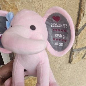 Emlékőrző plüss elefánt  - baba - mama - babaemlékek - baba emlékőrző - Meska.hu