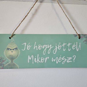 Grincs ajtókopogtató, Karácsony, Karácsonyi lakásdekoráció, Karácsonyi ajtódíszek, Mindenmás, MESKA