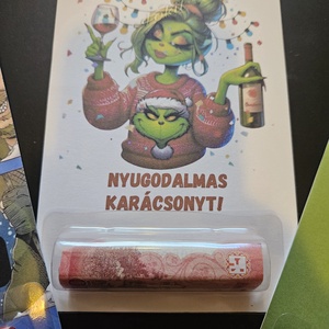 Pénzátadó - karácsony - karácsonyi ajándékozás - karácsonyi képeslap, üdvözlőlap, ajándékkísérő - Meska.hu