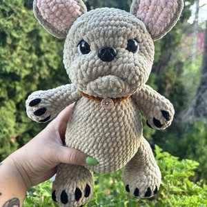 Francia bulldog amigurumi - Meska.hu