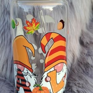 Őszi manó mintájú műanyag pohár - otthon & életmód - konyhafelszerelés, tálalás - tálalás - pohár - Meska.hu