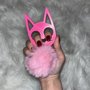 Pink Kitty/Pink Tassel - táska & tok - kulcstartó & táskadísz - táskadísz - Meska.hu