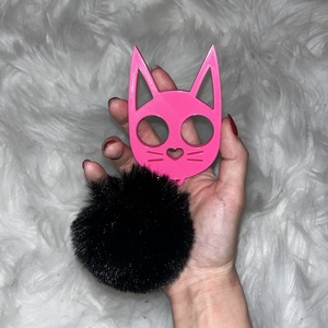 Pink Kitty/Black Tassel, Táska & Tok, Kulcstartó & Táskadísz, Kulcstartó, Fotó, grafika, rajz, illusztráció, MESKA