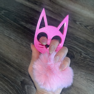 Pink Kitty/Pink Tassel - táska & tok - kulcstartó & táskadísz - táskadísz - Meska.hu