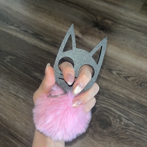 Black Kitty/Pink Tassel - táska & tok - kulcstartó & táskadísz - kulcstartó - Meska.hu